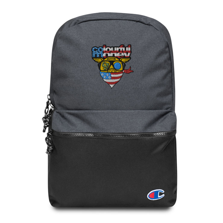 Embroidered Colourful Money x Champion Backpack