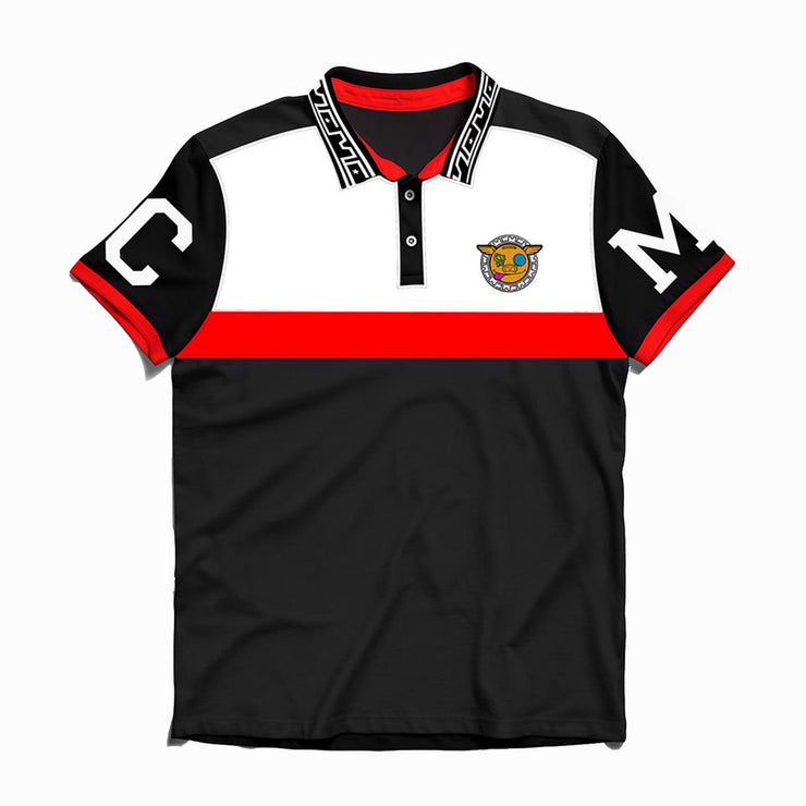Colourful Money Polo Shirt (Blk/Red)