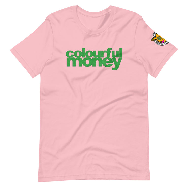 Colourful Money Font logo Short-Sleeve Unisex T-Shirts